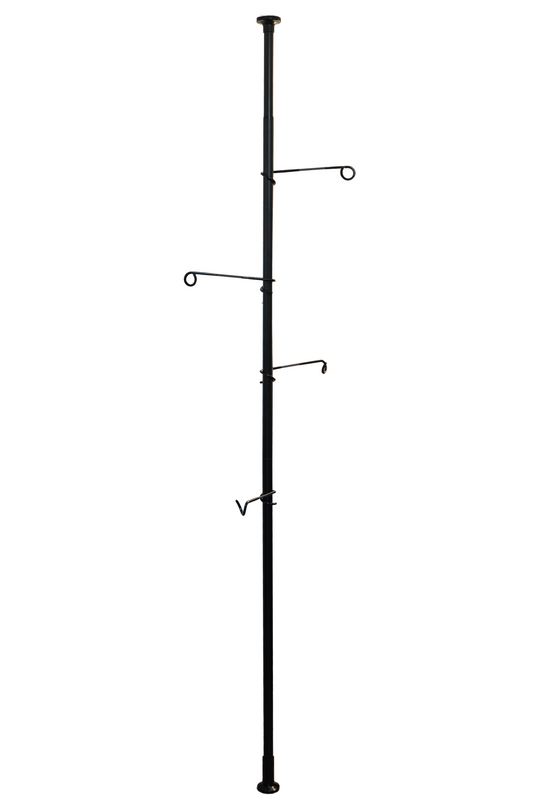 Adjustable Plant Hanging Pole - Black